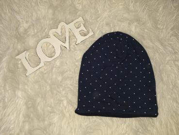Beanie Kopfumfang 49-52cm "Sternchen marine"